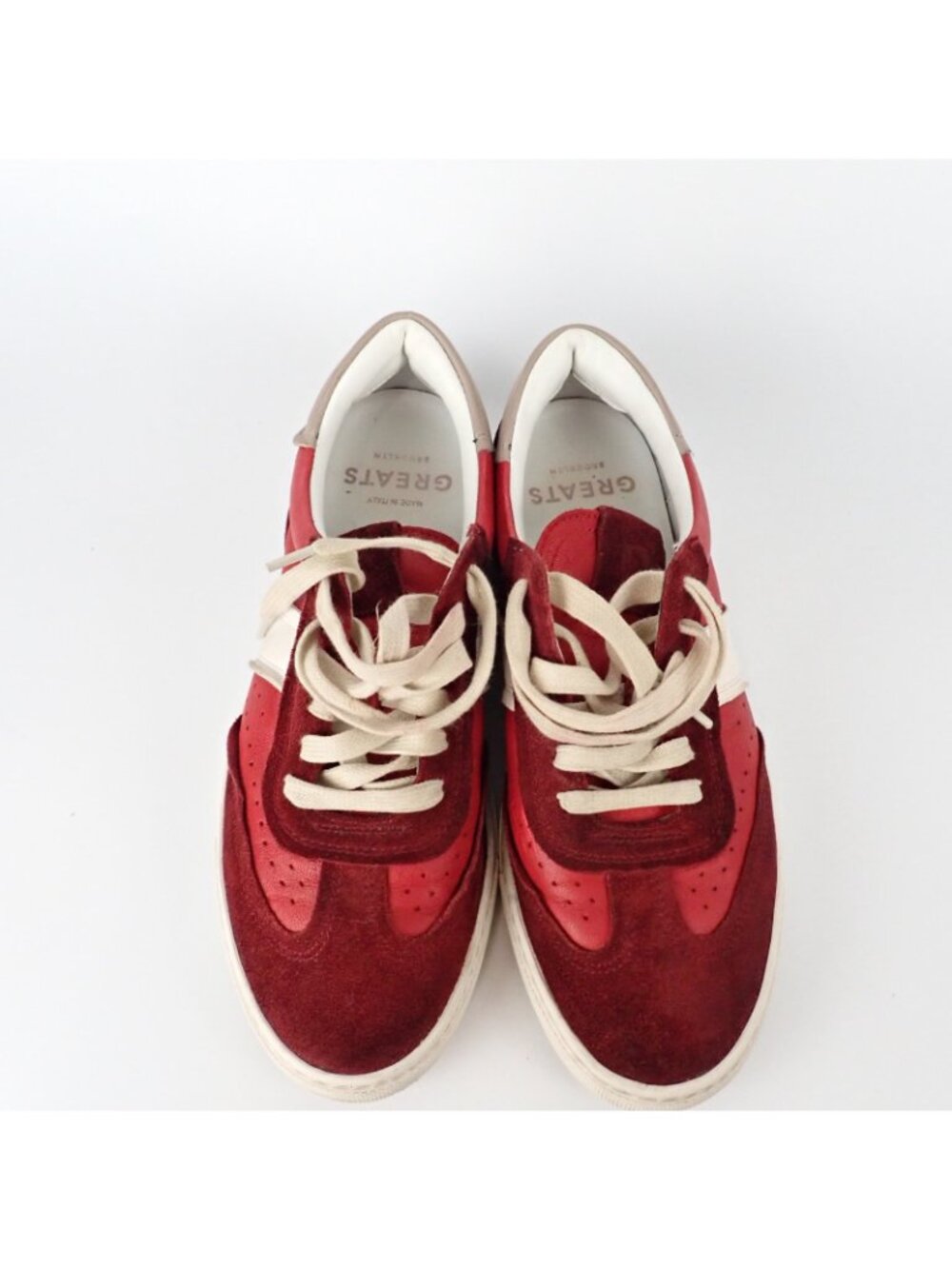 GREATS Brooklyn “The Charlie” Red Suede Sneakers – Men’s 9 - Picture 3 of 8